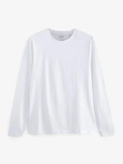 Next Regular Fit Regular Fit Long Sleeve 100% Cotton T-Shirts 5 Pack^ Nightwear|Tops & T-Shirts