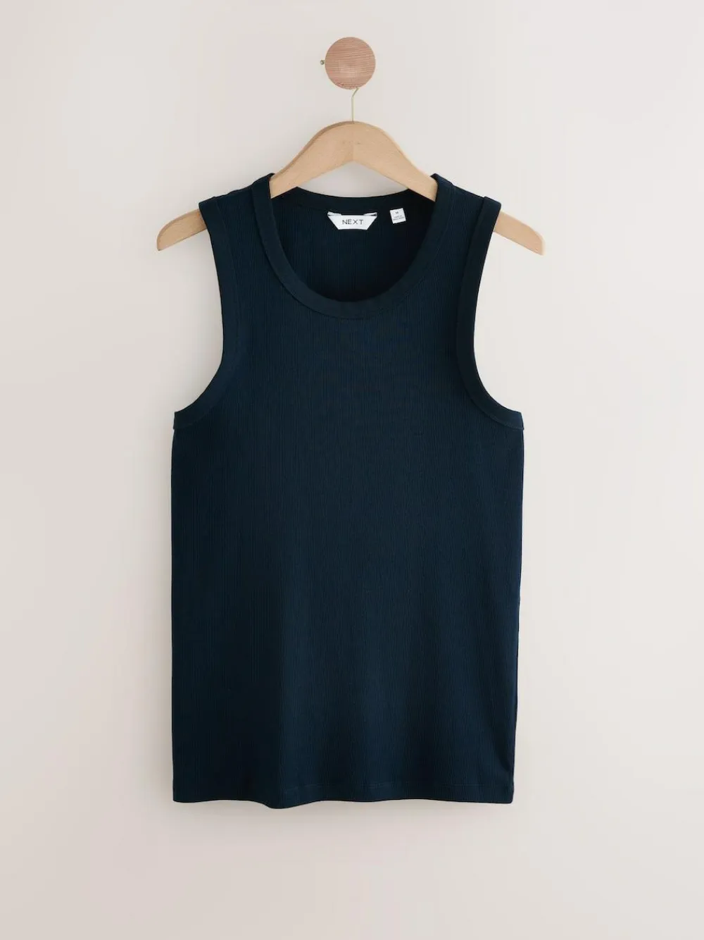 New Next Black/White/Neutral/Navy 4 Pack Slim Ribbed Vest