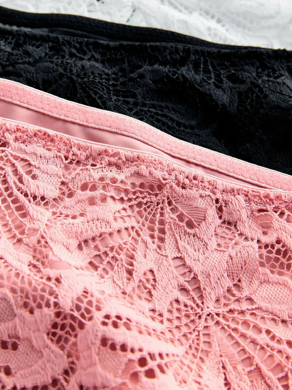 Best Next Brazilian Lace Front NVPL Knickers 3 Pack Black/White/Nude