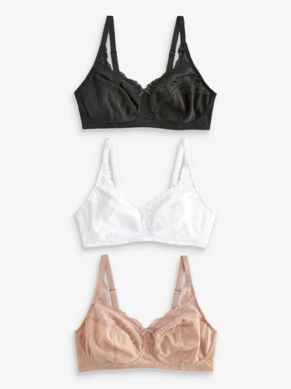Next Total Support Full Cup Lace Ultimate Comfort Bras 3 Pack^Women Dd+ Range|Bras