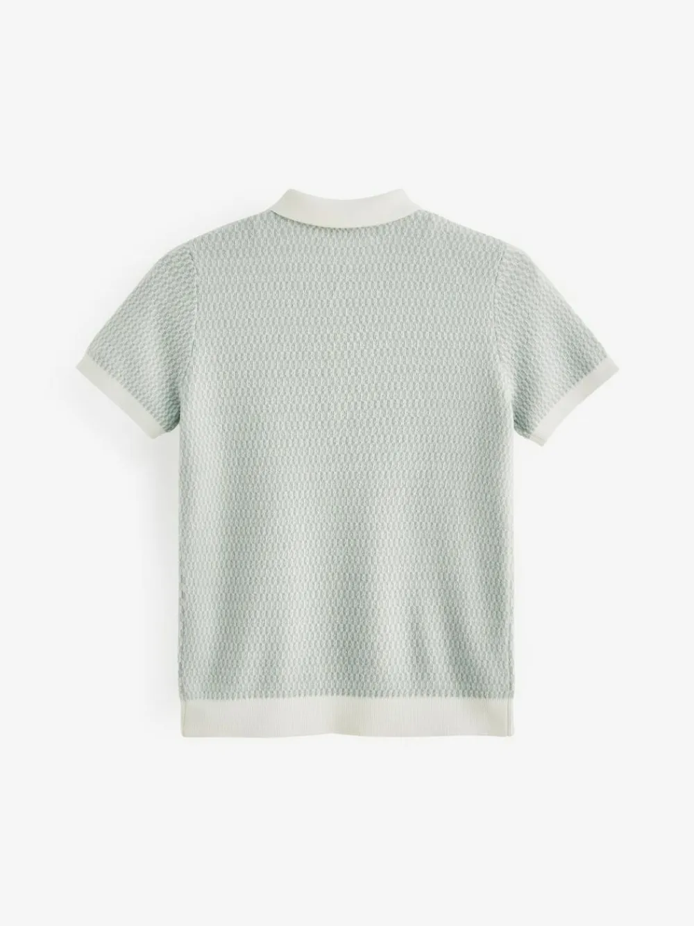 Next Blue 100% Cotton Short Sleeve Geo Pattern Polo Shirt (3-16yrs)^BOY Knitwear & Sweaters|Knitwear