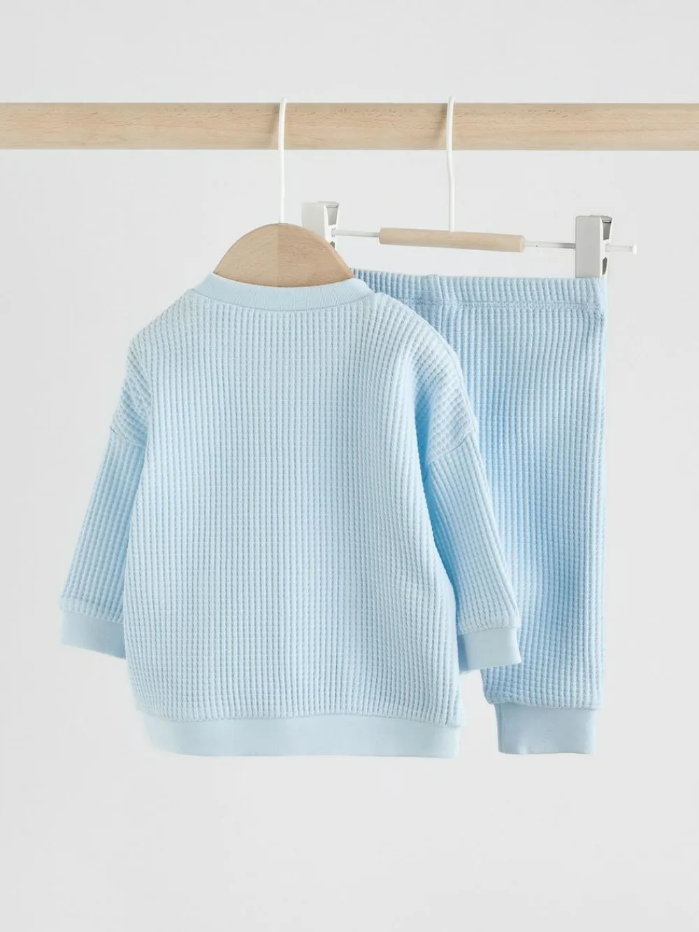 New Next 100% Cotton Top and Joggers Baby 2 Piece Set (0mths-2yrs) Blue
