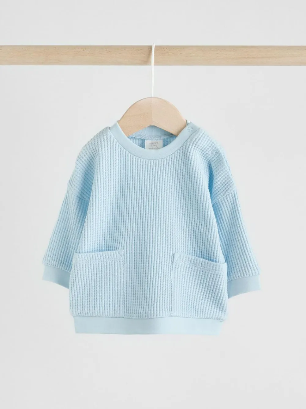 New Next 100% Cotton Top and Joggers Baby 2 Piece Set (0mths-2yrs) Blue