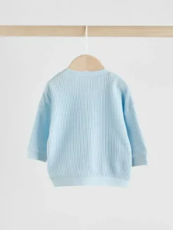 New Next 100% Cotton Top and Joggers Baby 2 Piece Set (0mths-2yrs) Blue