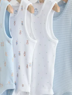 Hot Next Blue 5 Pack Baby Bear Vest Bodysuits