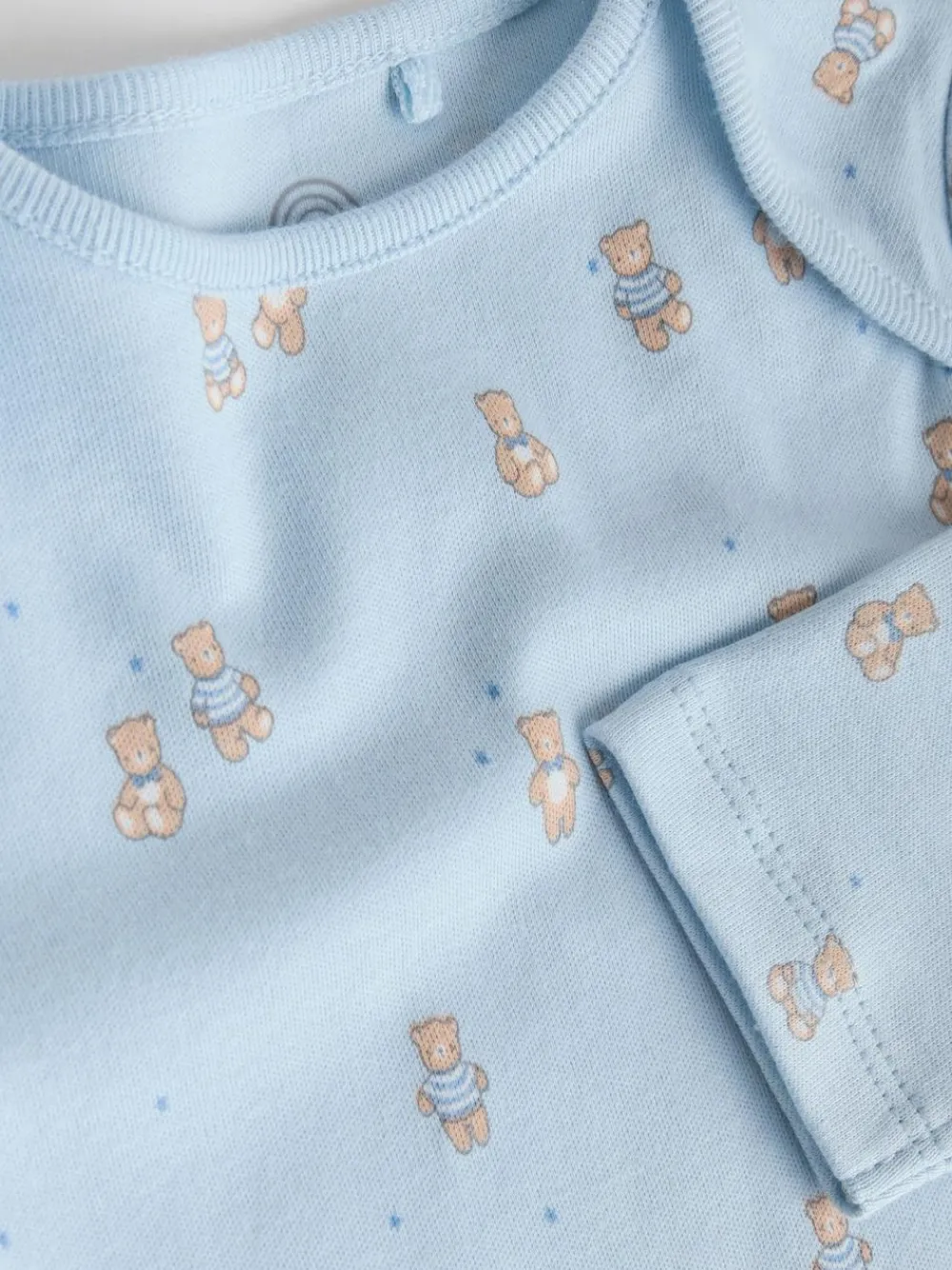 Clearance Next Blue 7 Pack Long Sleeved Baby Bear Bodysuit