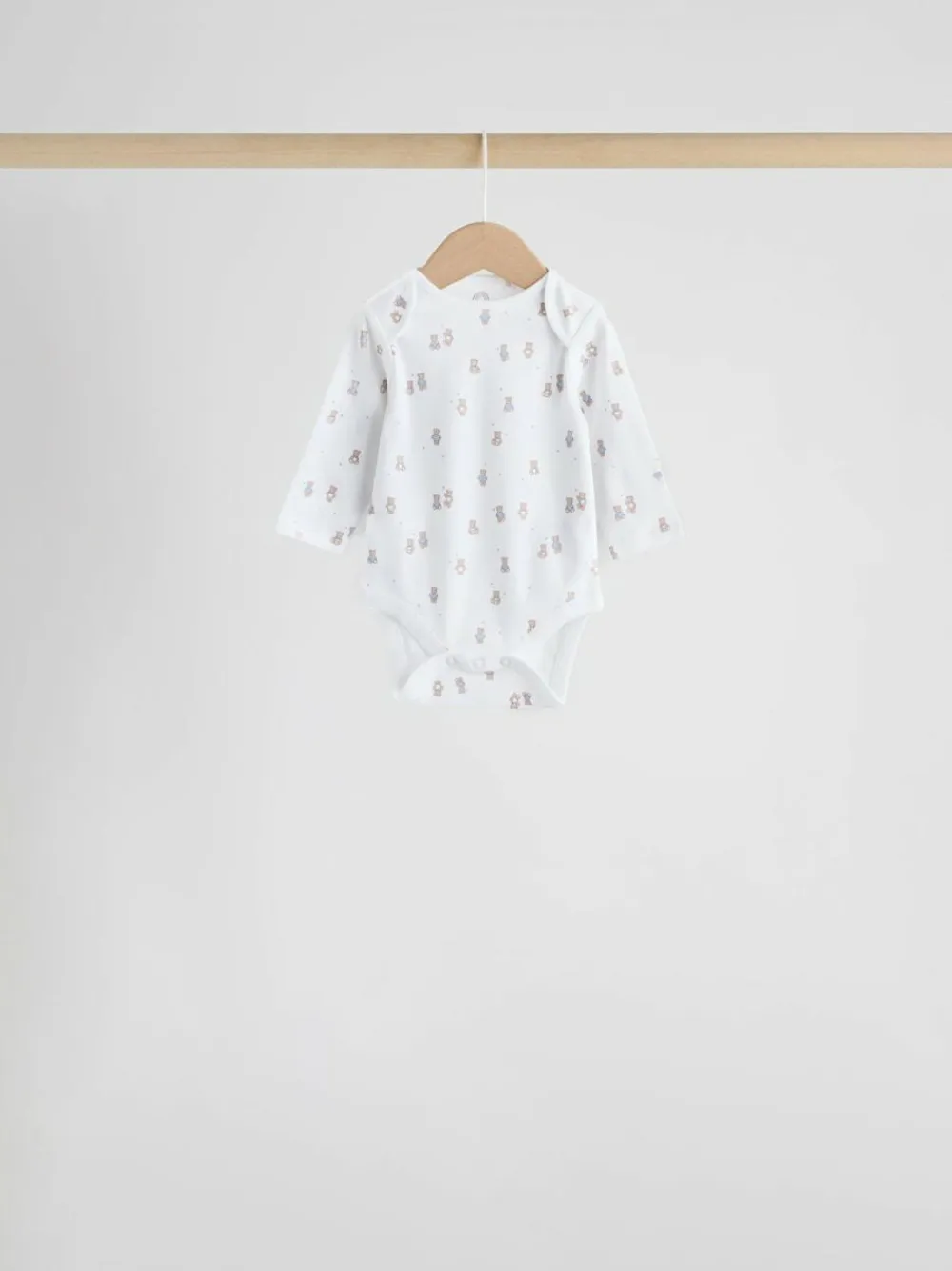 Clearance Next Blue 7 Pack Long Sleeved Baby Bear Bodysuit