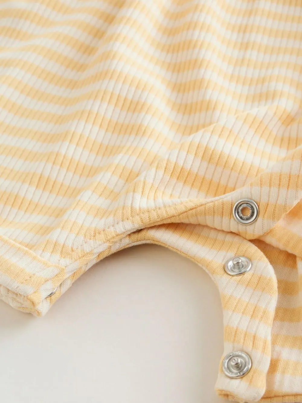 Next Blue and Lemon Printed Button T Shirt Jersey 3 Pack Baby Rompers^ Rompers & Overalls