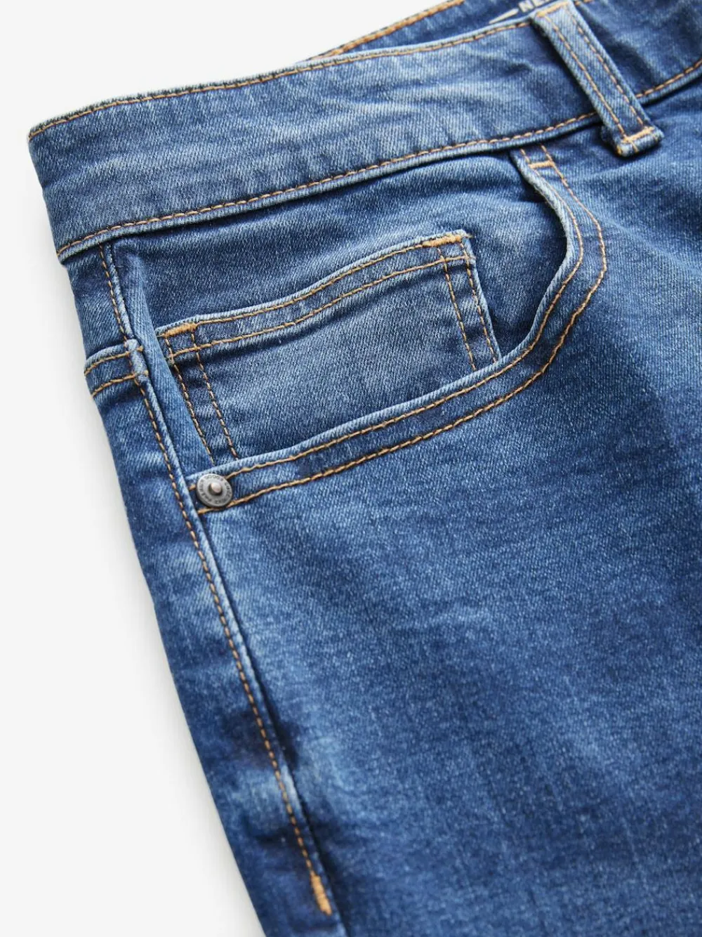 Best Next Blue Authentic Single Straight Fit Classic Stretch Jeans