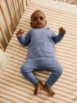 Discount Next Baby Knitted Jumper and Leggings Set (0mths-2yrs) Blue