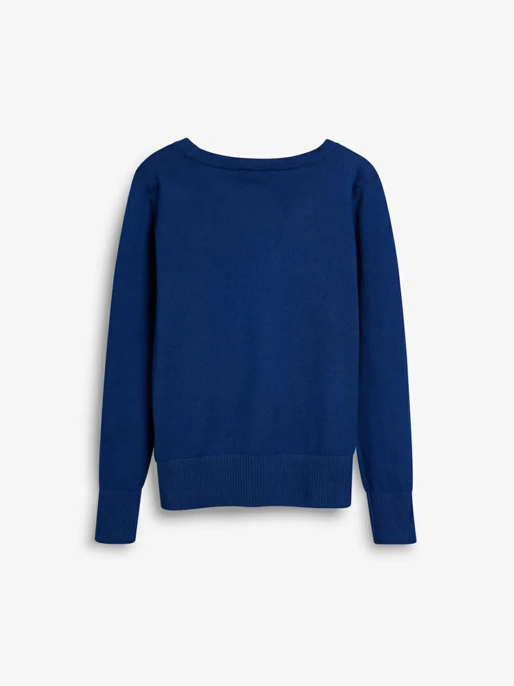 Next Blue Cotton Rich School V-Neck Cardigan (3-16yrs)^ Knitwear & Sweaters|Knitwear