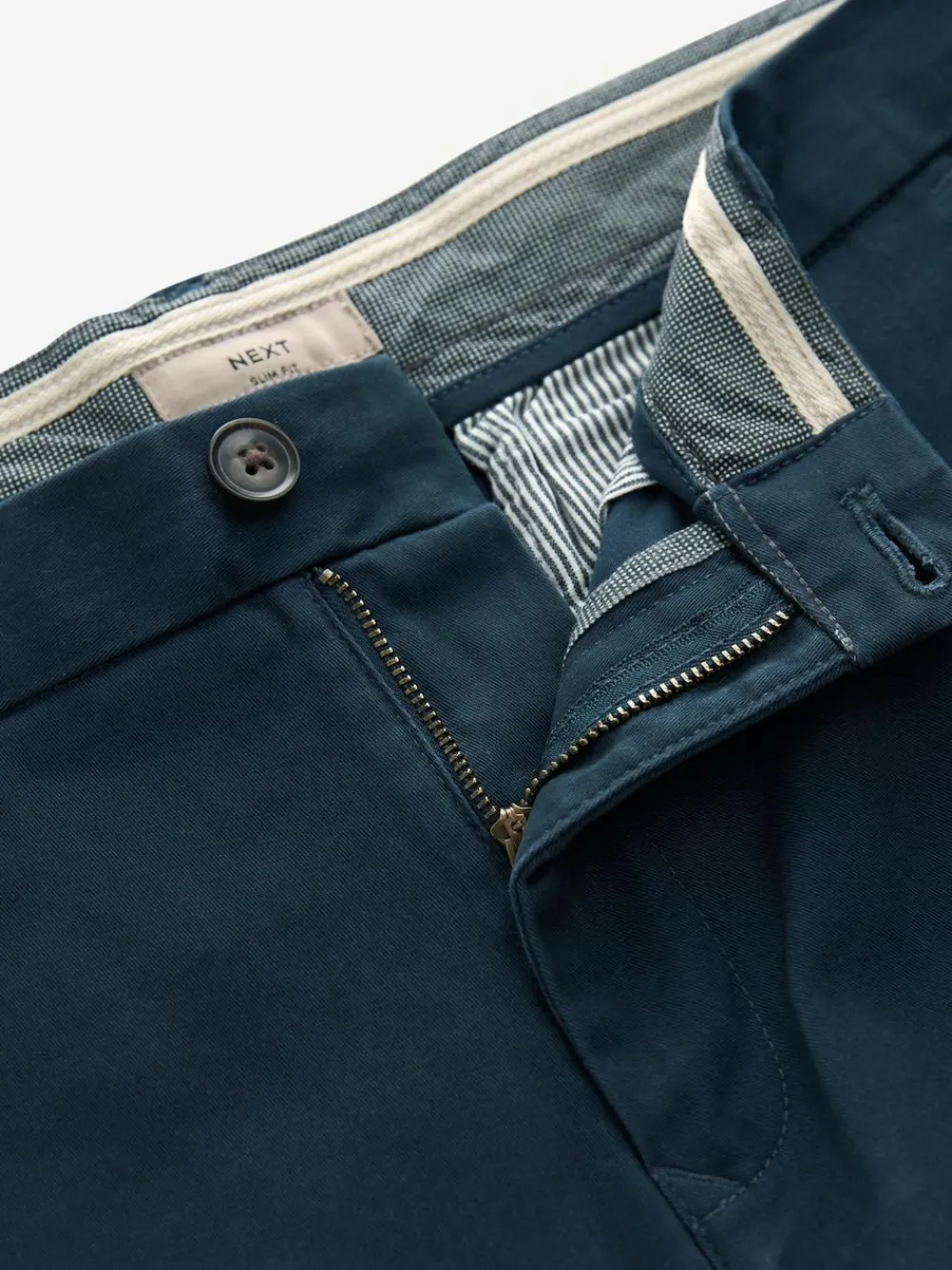 Discount Next Blue Dark Slim Fit Stretch Chinos Trousers