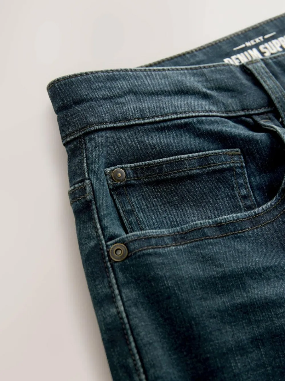 Next Blue Dark Washed Regular Tapered Fit Classic Stretch Jeans^ Jeans|Jeans