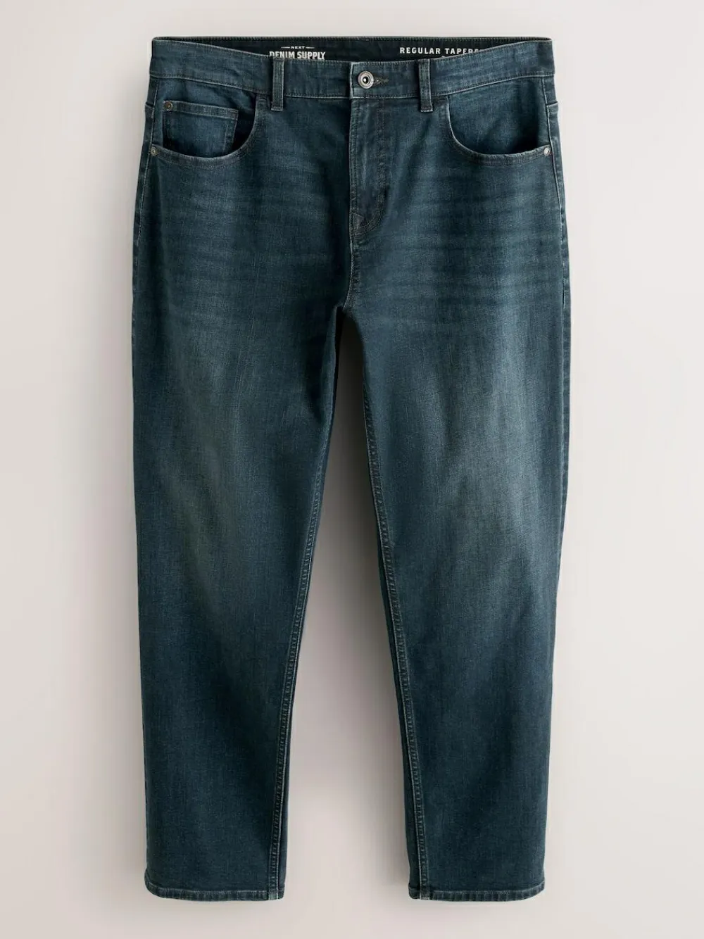 Next Blue Dark Washed Regular Tapered Fit Classic Stretch Jeans^ Jeans|Jeans