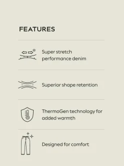 Discount Next Blue Denim - ThermoGen Straight Fit Motionflex Jeans