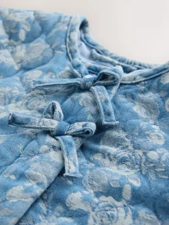 Sale Next Blue Denim Jacquard Quilted Jacket (3mths-7yrs)