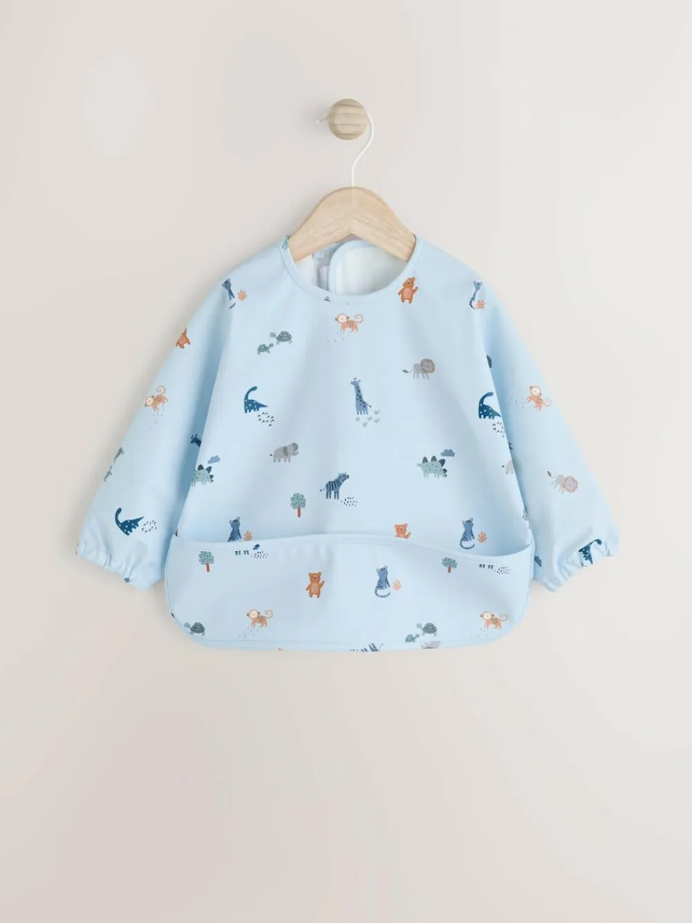 Best Next Blue Dino Jungle Weaning And Feeding Sleeved Bib
