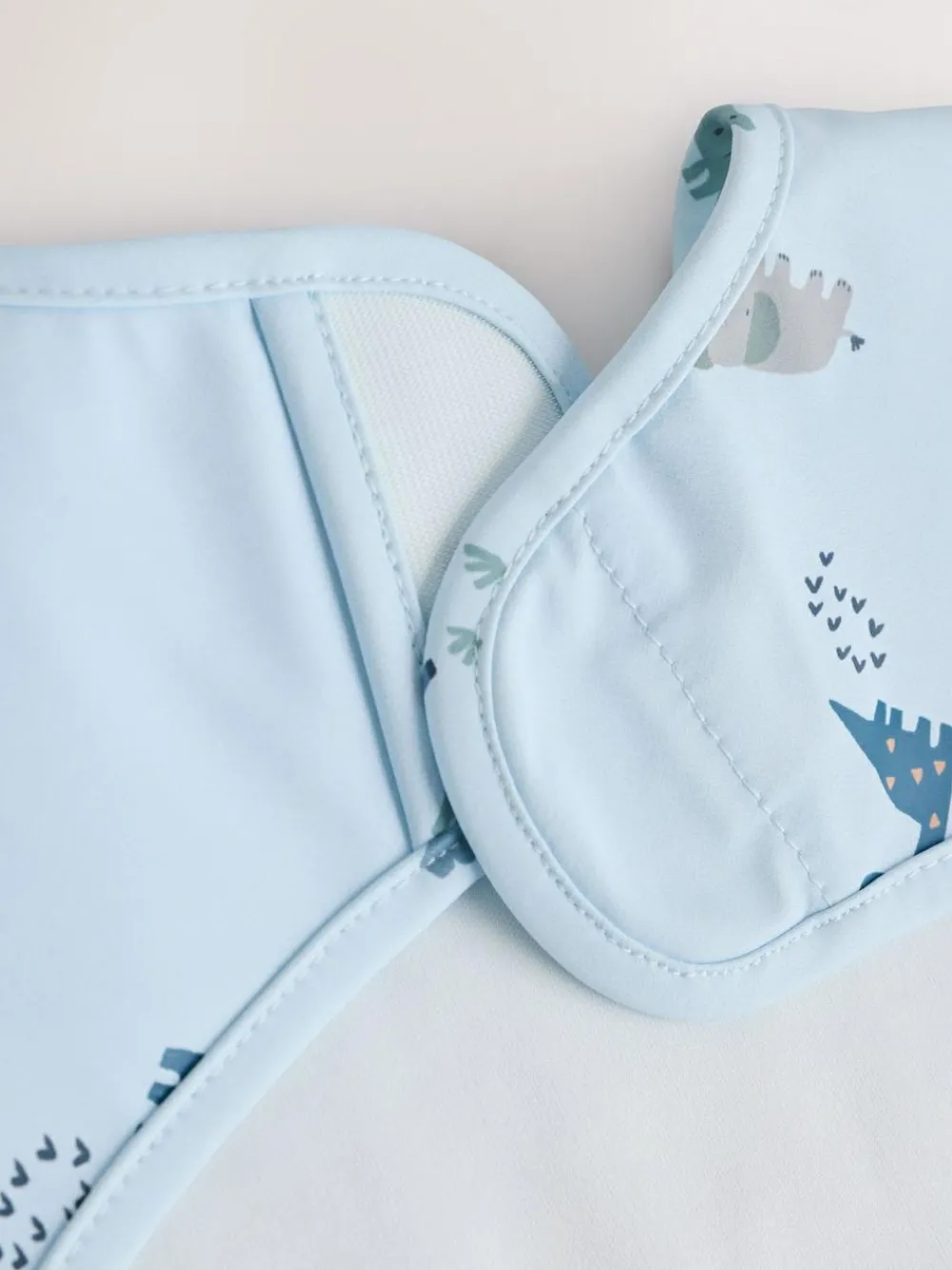 Best Next Blue Dino Jungle Weaning And Feeding Sleeved Bib