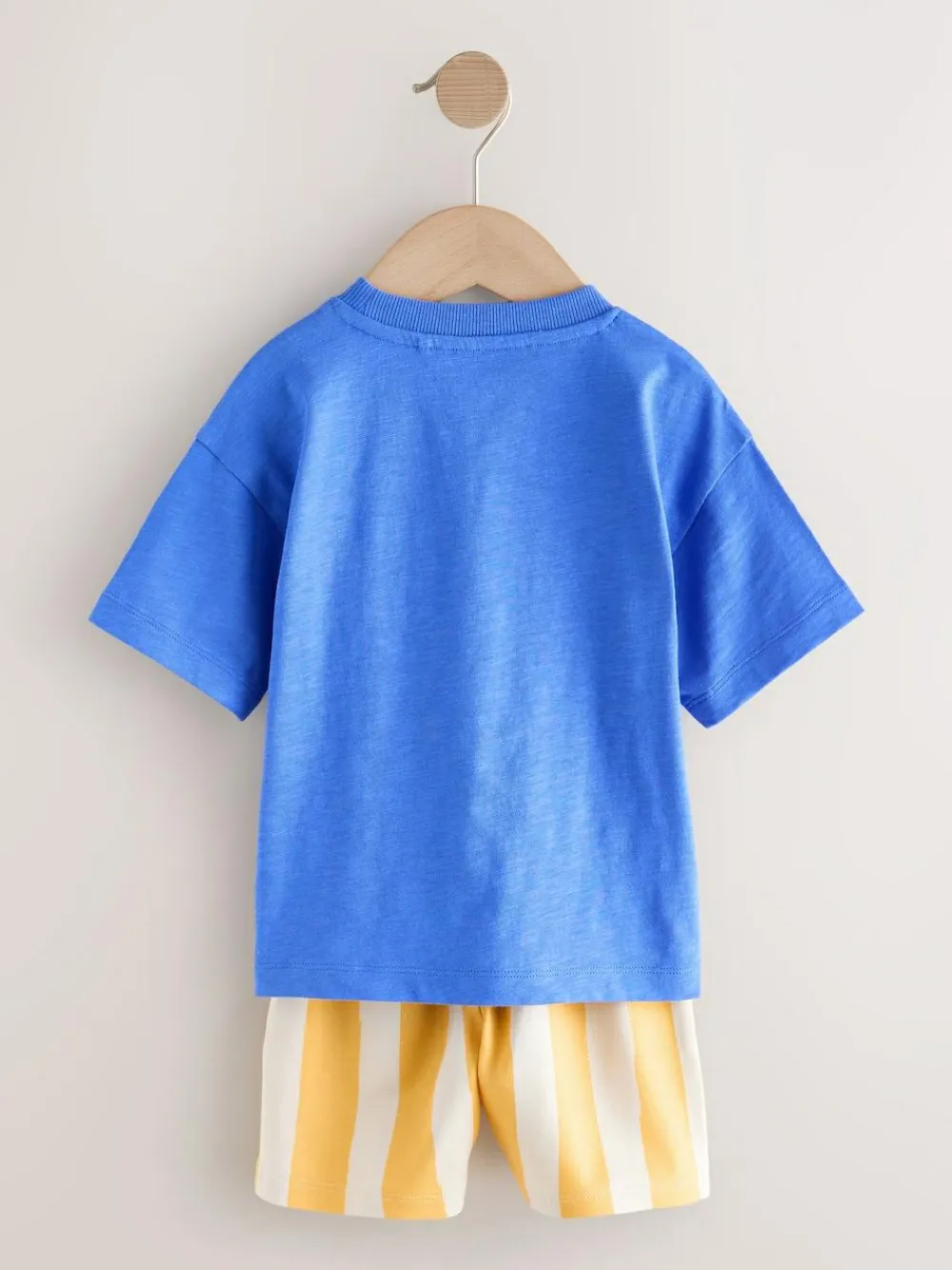 Online Next Short Sleeve T-Shirt and Shorts Set (3mths-7yrs) Blue Dinosaur