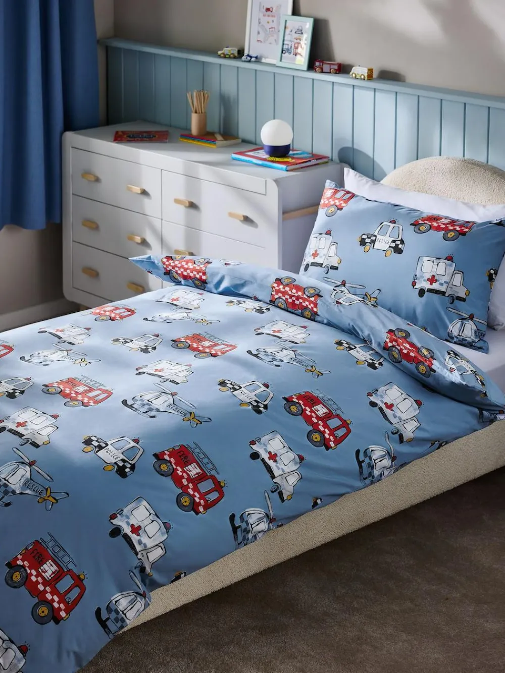 Online Next Duvet Cover and Pillowcase Set Blue