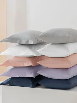 Next Blue Easy Care Polycotton Fitted Sheet^ Bedsheets & Pillow Cases
