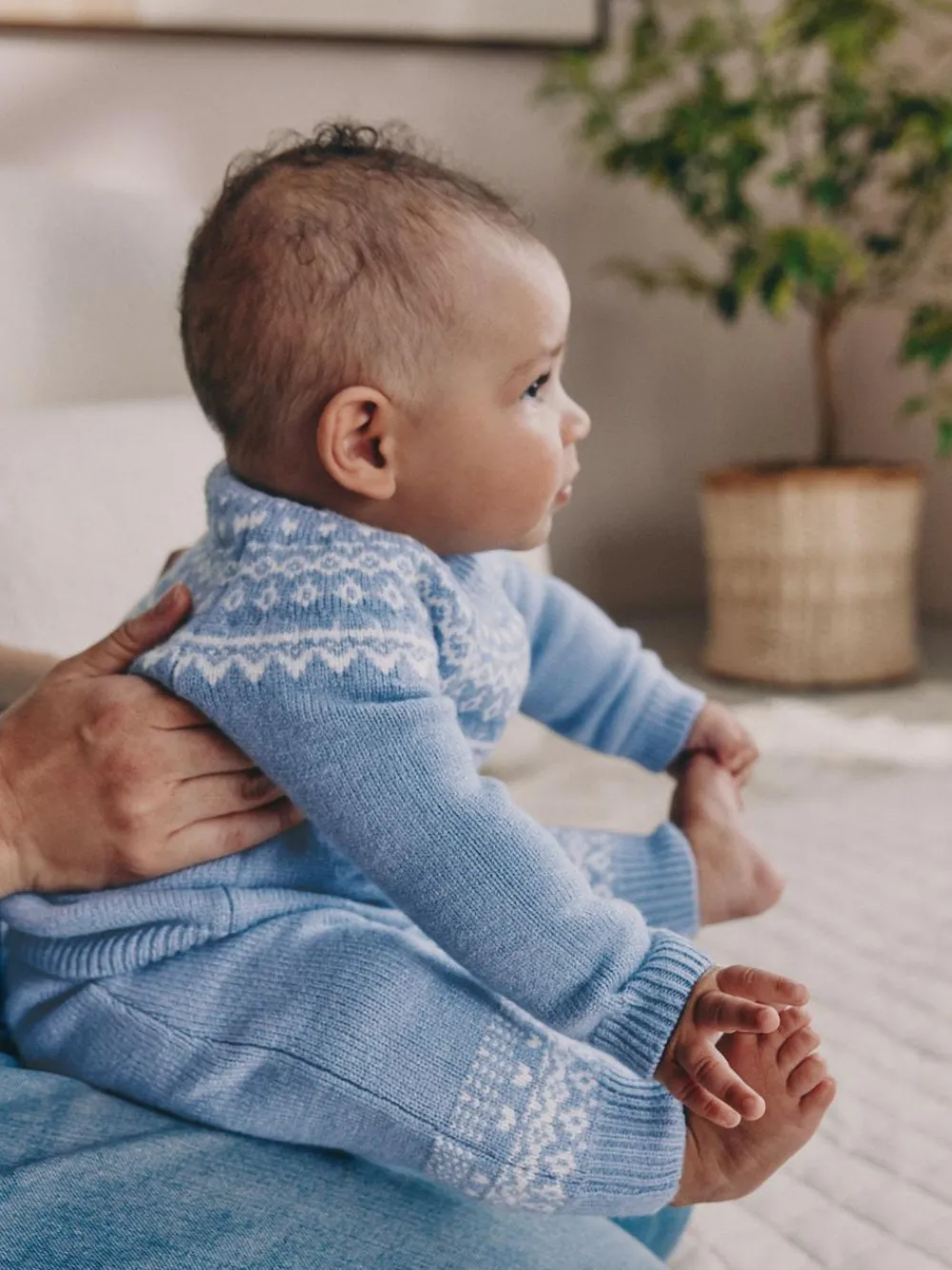 Best Next Blue Fairisle Knitted Top and Leggings Set (0mths-2yrs)