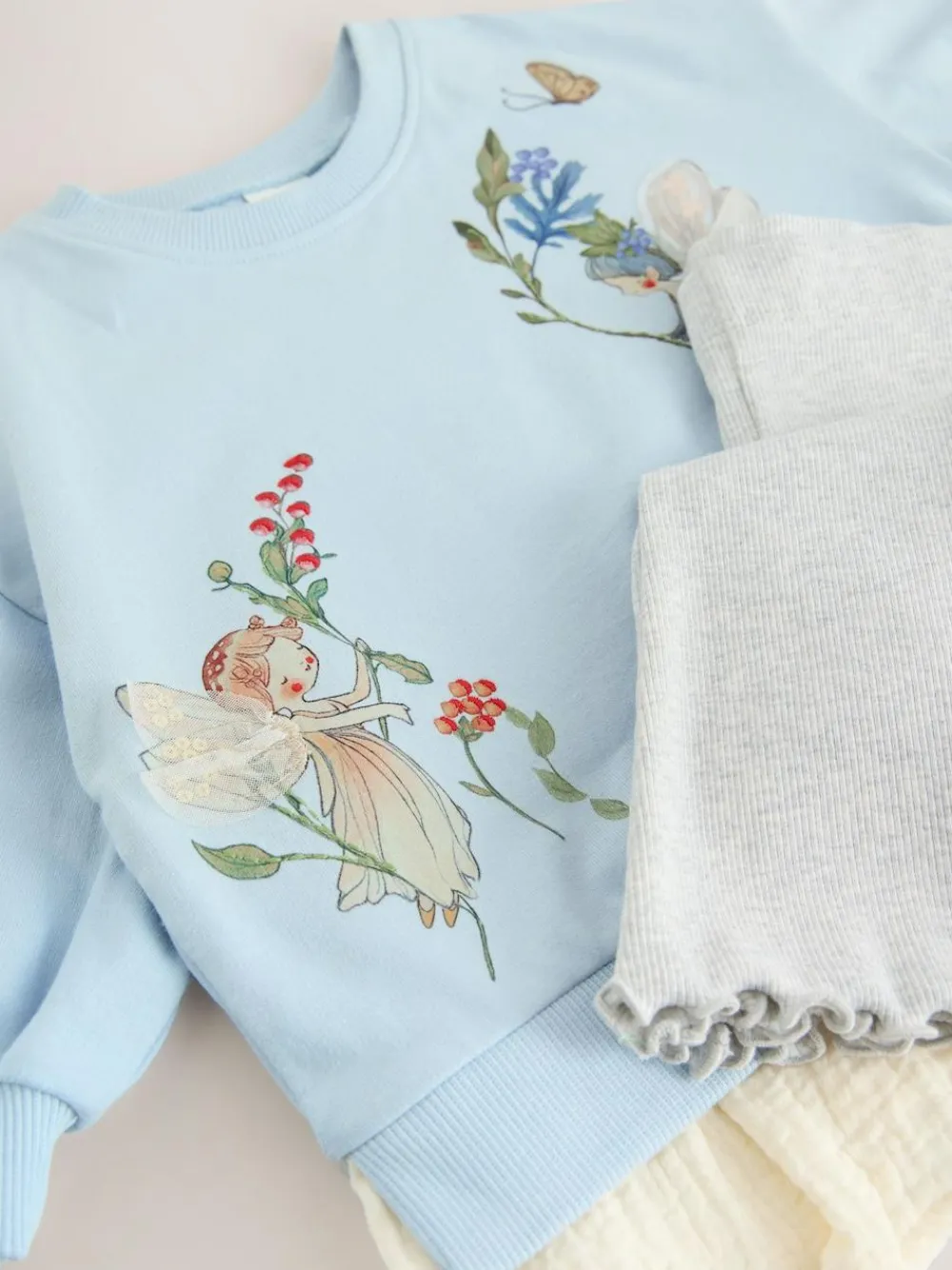 Clearance Next Long Sleeve Top and Leggings Set (3mths-7yrs) Blue Fairy