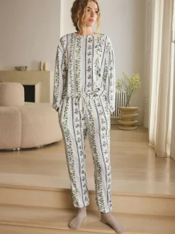 Best Next Blue Floral Cosy Long Sleeve Pyjamas