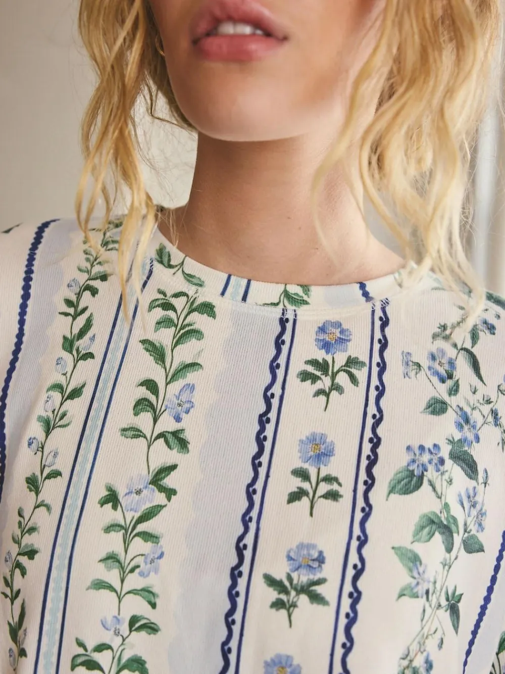 Best Next Blue Floral Cosy Long Sleeve Pyjamas