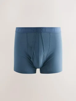 Online Next 5 Pack A-Front Boxers Blue/ Grey/ Ecru/ Red/ Black