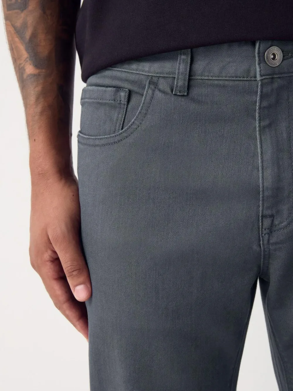 Next Blue Grey Mid Single Slim Fit Classic Stretch Jeans^ Jeans|Jeans