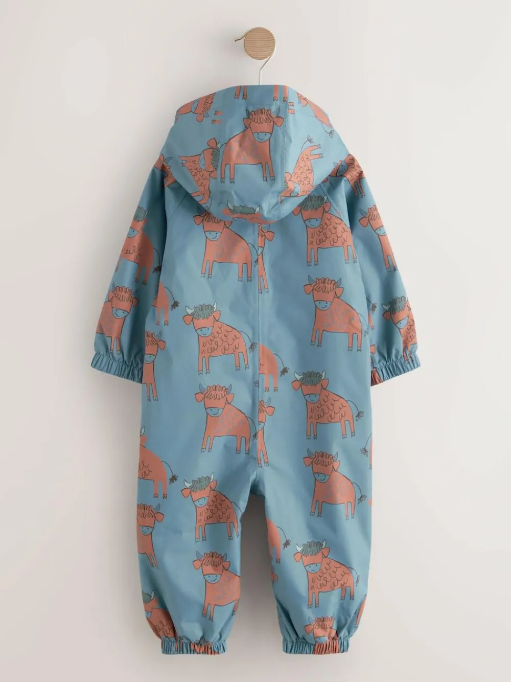 Next Blue Hamish Print Waterproof Fleece Lined Puddlesuit (3mths-7yrs)^BOY Baby Boys|Baby Boys