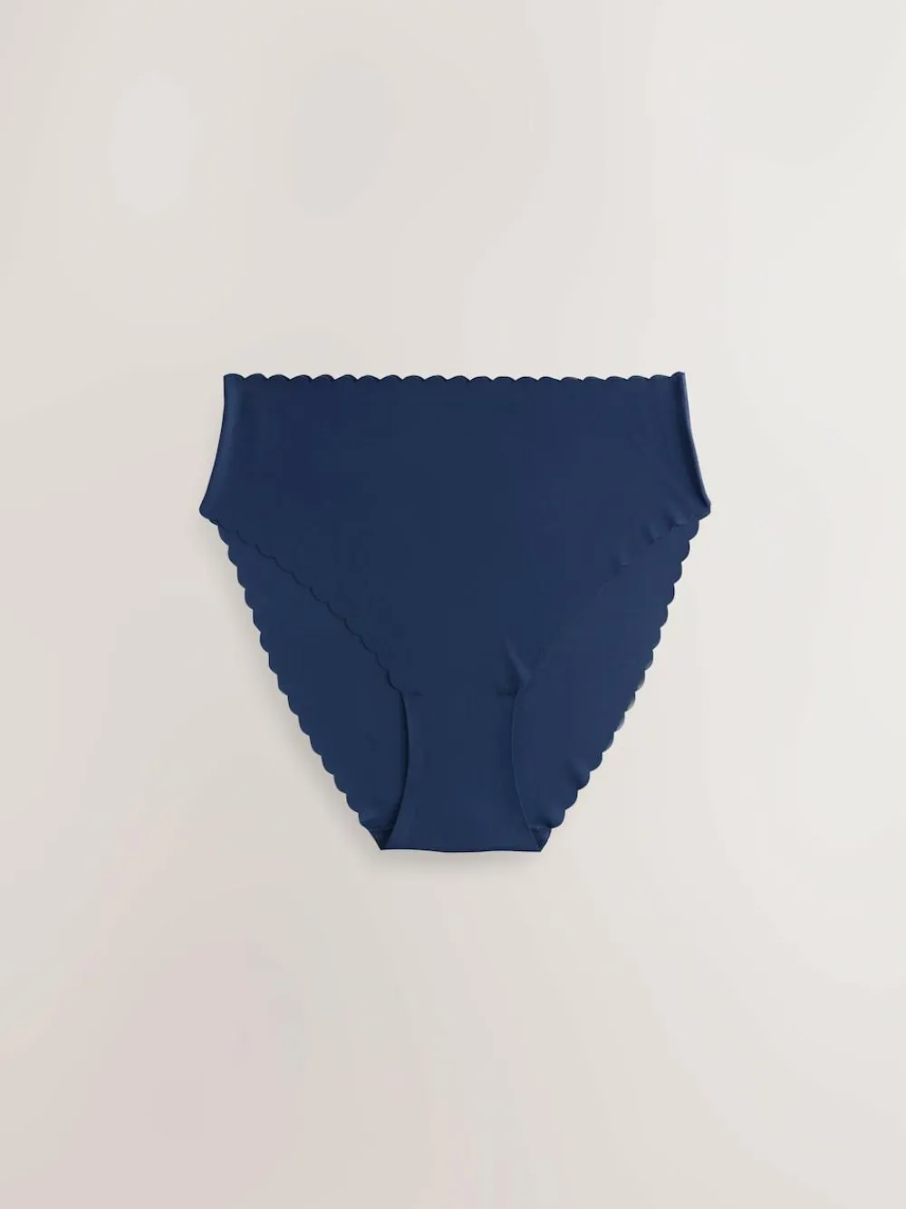Discount Next High Waist High Leg No VPL Scallop Knickers 3 Pack Blue