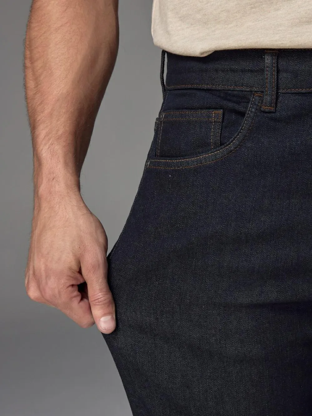 Next Blue Indigo Rinse Regular Tapered Fit Classic Stretch Jeans^ Jeans|Jeans