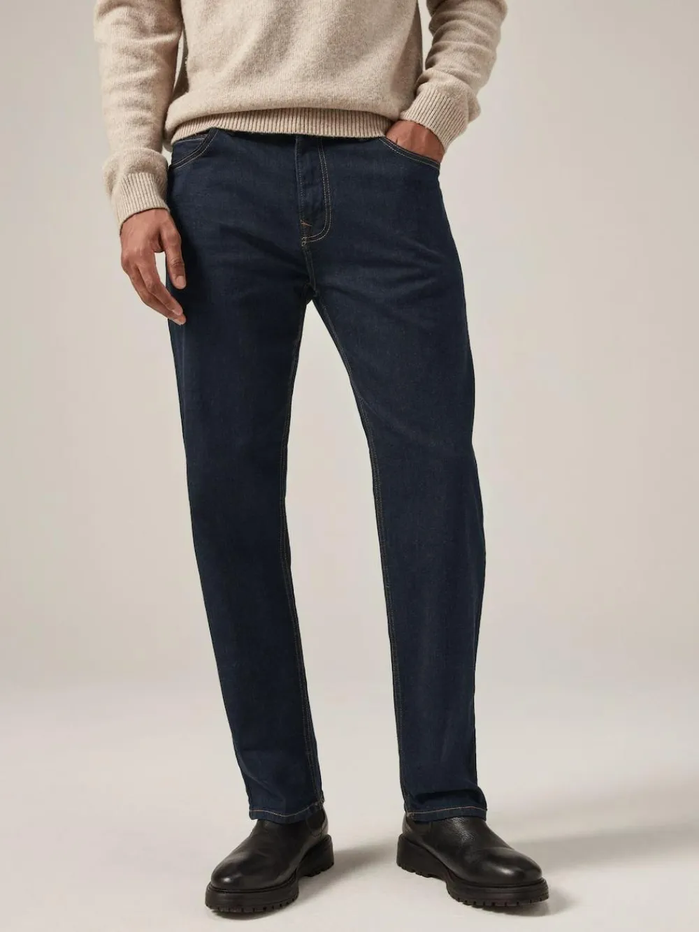 Next Blue Indigo Rinse Single Straight Fit Classic Stretch Jeans^ Jeans|Jeans