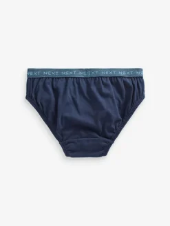 Sale Next 100% Cotton Briefs 5 Pack (1.5-16yrs) Blue Jacquard waistband