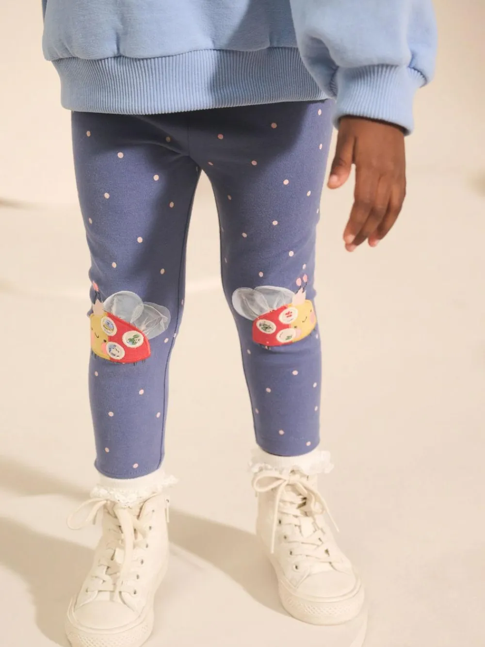 Sale Next Knee Embellished Leggings (3mths-7yrs) Blue Ladybird