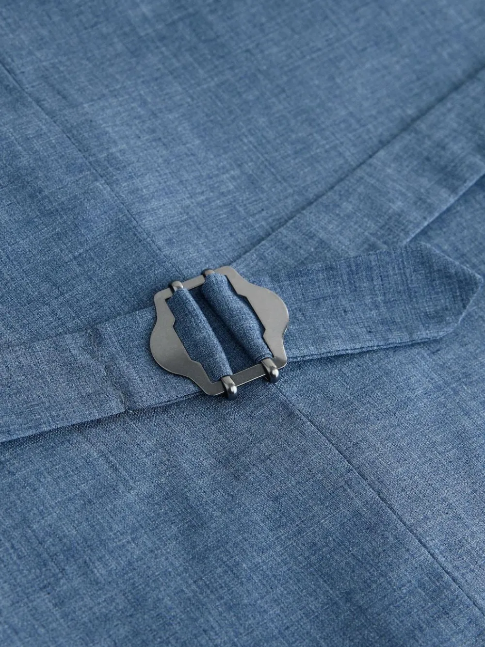 Discount Next Linen Blend Texture Suit Waistcoat Blue