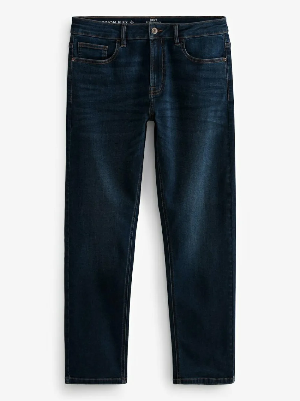 Next Blue Mid Indigo Straight Fit Motionflex Jeans^ Jeans|Jeans