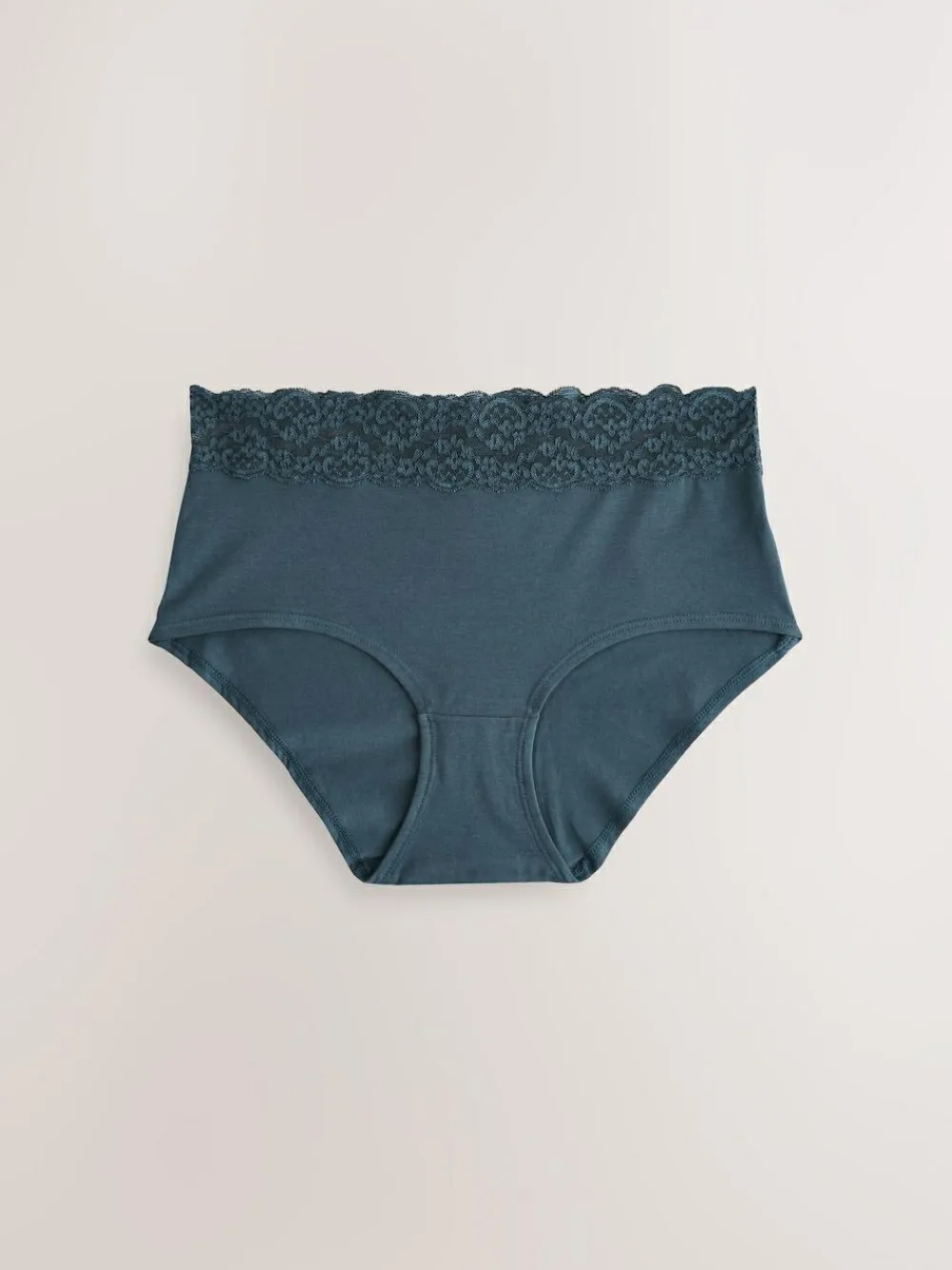 Next Blue Midi Cotton and Lace Knickers 7 Pack^Women All Lingerie|Panties