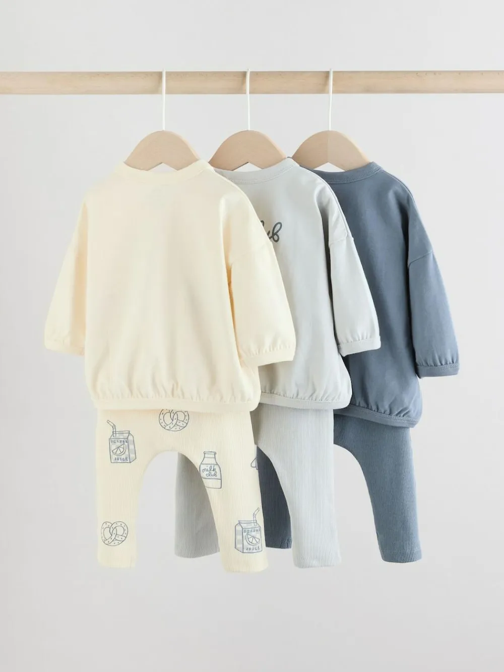 Next Blue Milk Club Tops and Leggings 6 Piece Baby Set (0mths-3yrs)^BOY Baby Winter Clothing|Sets & Co-Ords