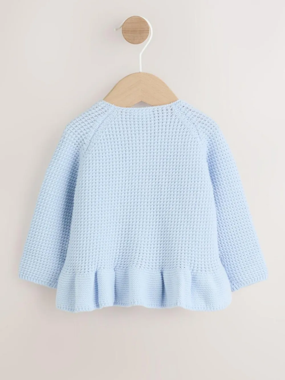 Hot Next Blue Peplum Baby Knitted Cardigan (0mths-2yrs)