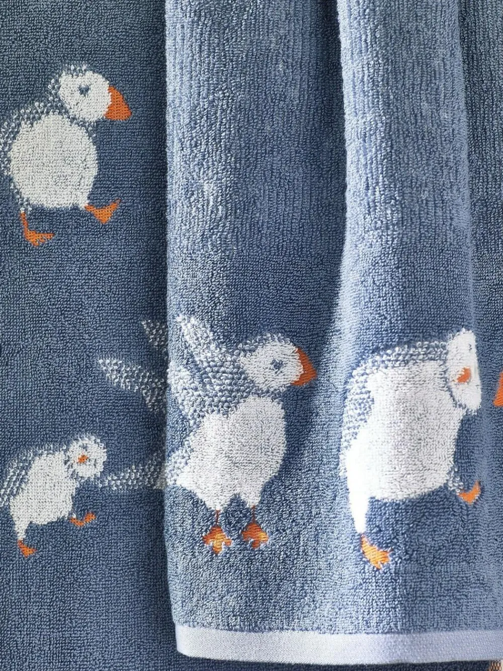 Next Blue Puffin 100% Cotton Towels^ Towels & Bathmats