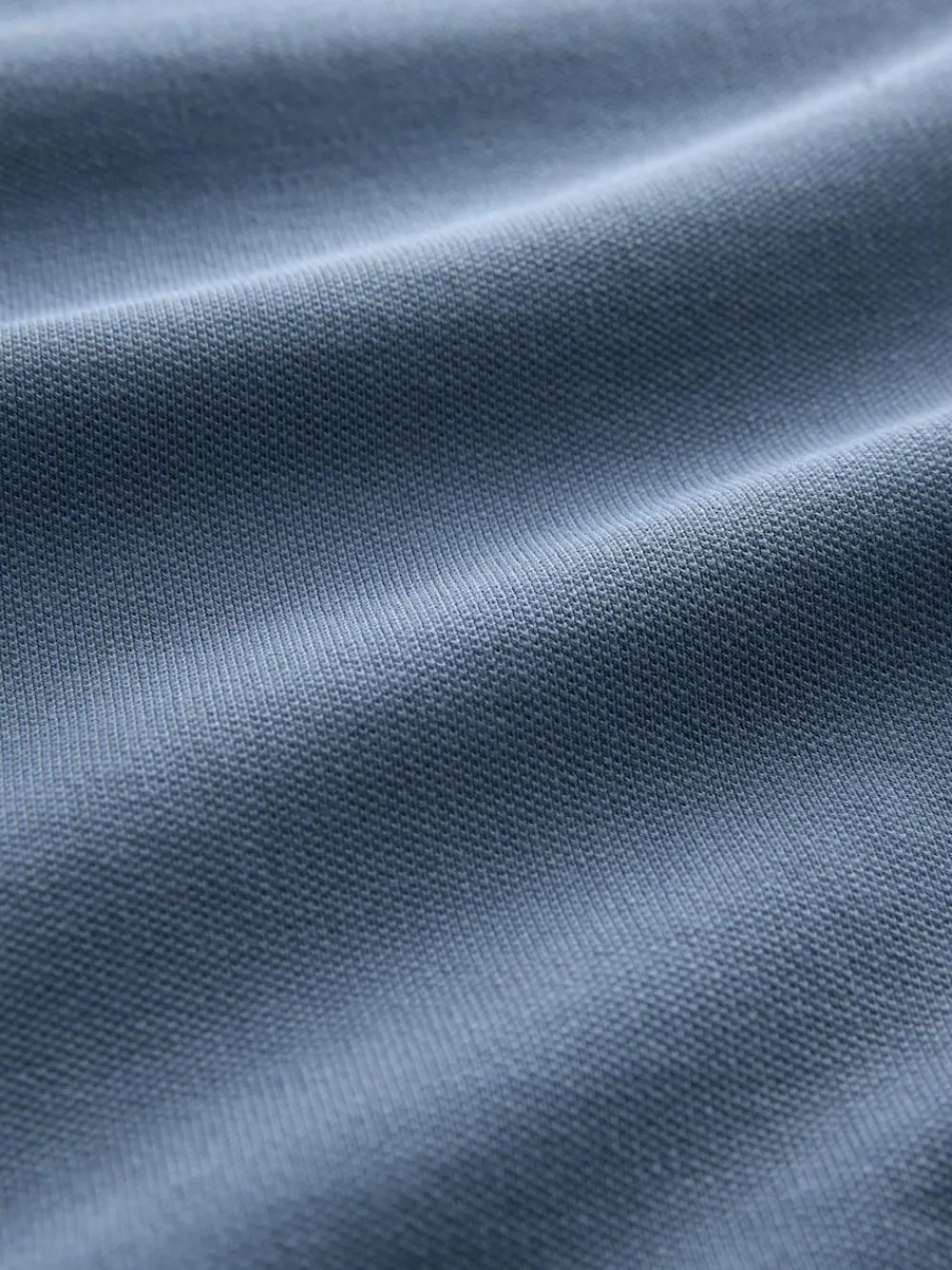 Next Blue Regular Fit Long Sleeve Pique Polo Shirt