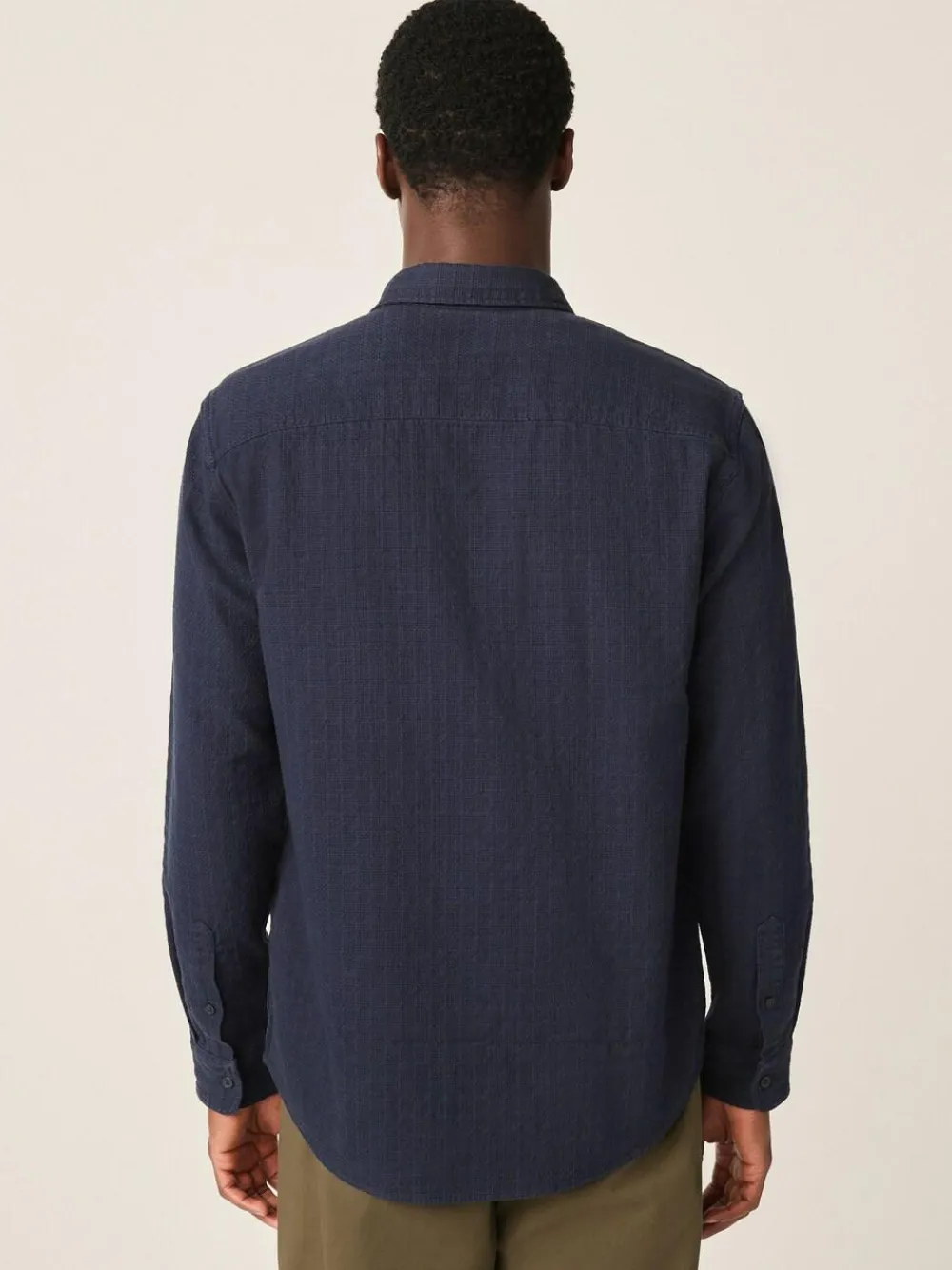 Next Regular Fit Textured Waffle Long Sleeve Shirt^ Shirts