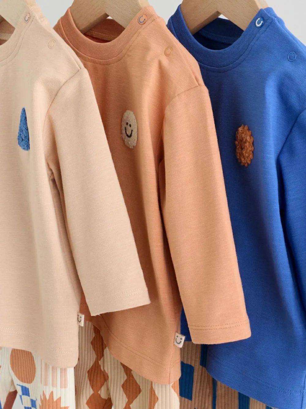 Next Blue Shapes Tops and Leggings 6 Piece Baby Set (0mths-3yrs)^BOY Baby Winter Clothing|Tops