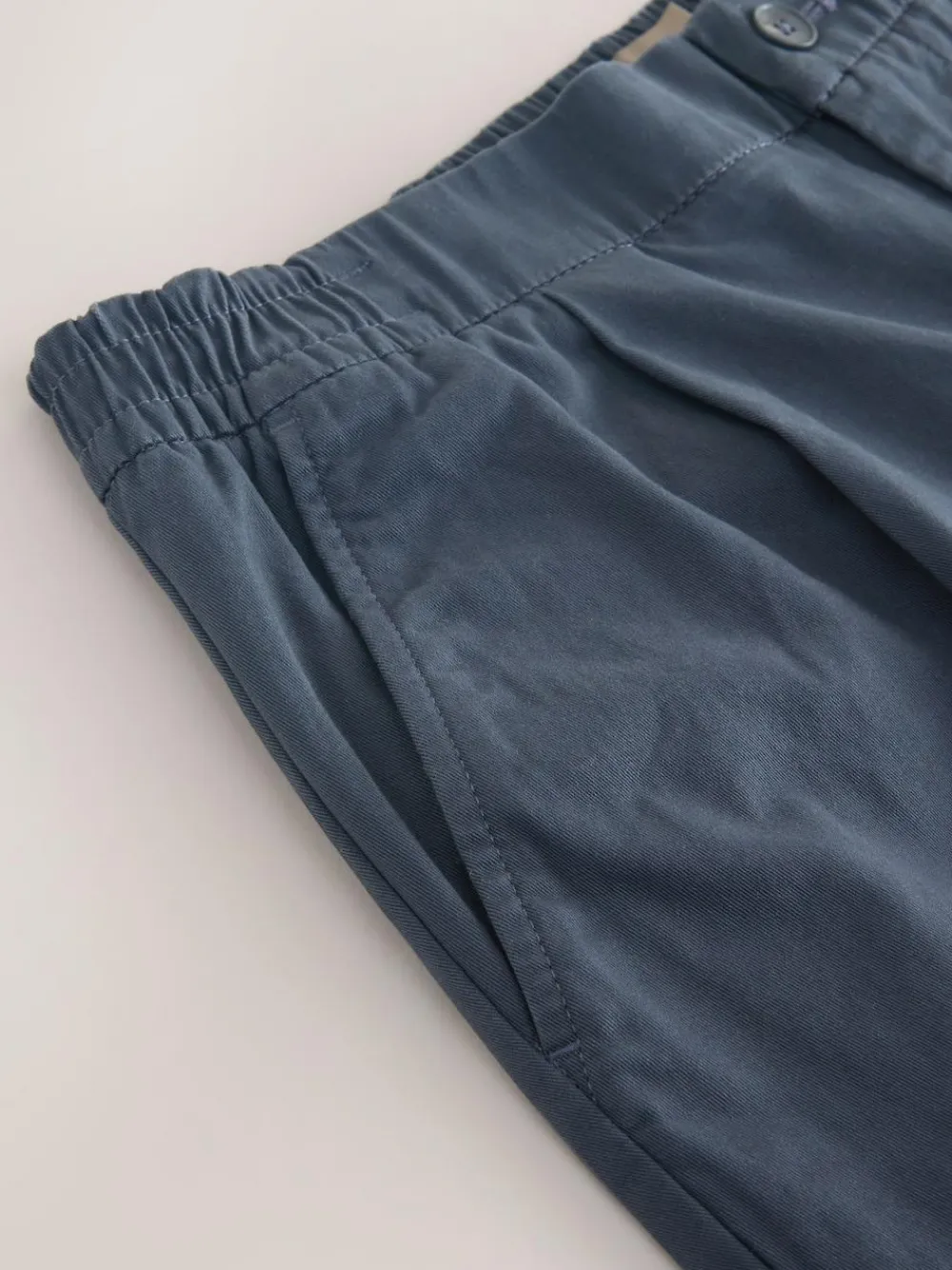 Next Slim Fit Pleated Stretch Chinos Trousers With Elasticated Waist^ Pants & Chinos