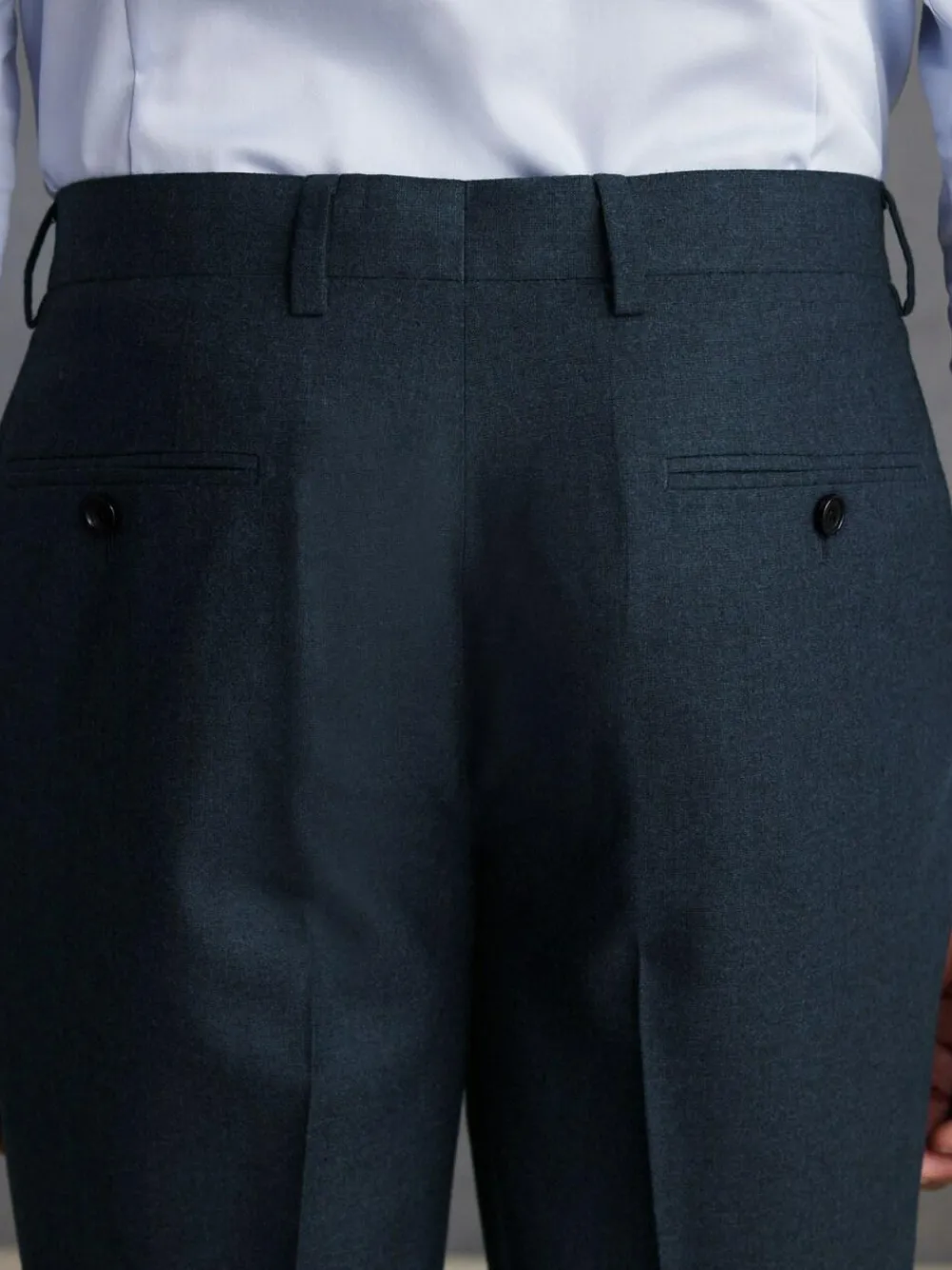 Discount Next Slim Fit Signature Zignone Italian Wool Cashmere Blend Flannel Suit Trousers Blue