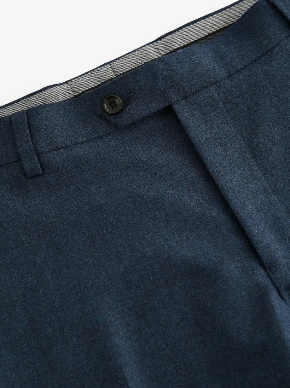 Discount Next Slim Fit Signature Zignone Italian Wool Cashmere Blend Flannel Suit Trousers Blue