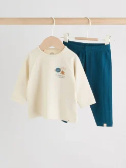 Best Next Blue Space Baby Top and Leggings Set 2 Piece (0mths-3yrs)